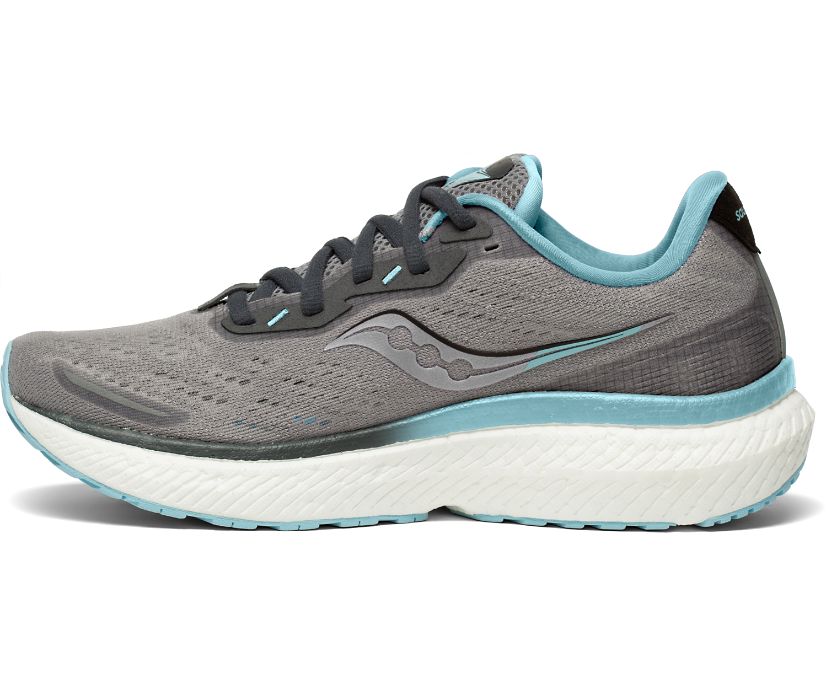 Saucony Triumph 19 Wide Women's Running Shoes Grey / Turquoise | AU 213TCEV